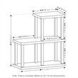 Scranton & Co 3-Cube Display Shelf No-Tools Engineered Wood Americano/Black