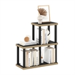 Scranton & Co 3-Cube Display Shelf No-Tools Engineered Wood Americano/Black