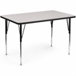 Scranton & Co Laminate Activity Table in Gray with Adjustable Chrome Legs