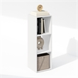 Scranton & Co 3-Cube Storage Cabinet Bookcase in White Engineered Wood