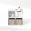 Scranton & Co 4-Cube Storage Cabinet Bookcase in White Engineered Wood