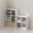Scranton & Co 4-Cube Storage Cabinet Bookcase in White Engineered Wood