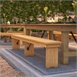 Scranton & Co Solid Pine Folding Farm Bench in Light Natural Finish