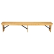 Scranton & Co Solid Pine Folding Farm Bench in Light Natural Finish