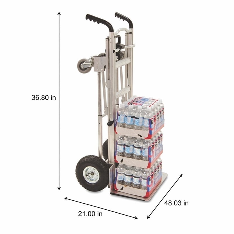 Scranton & Co 3-in-1 Aluminum Hand Truck Cart Lightweight 1000 lb Capacity