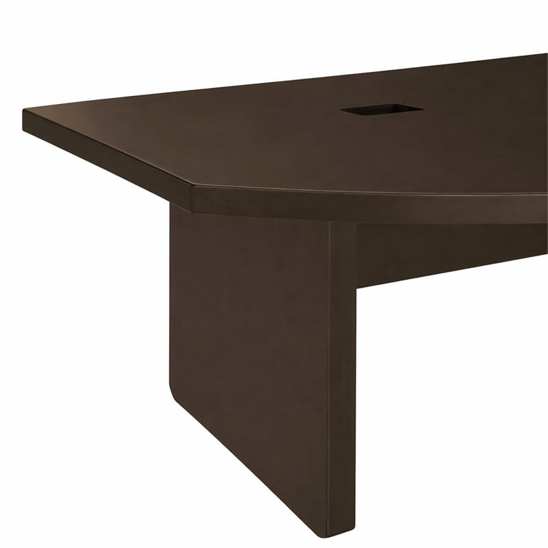 Scranton & Co 18 Ft Boat-Shaped Conference Table in Mocha Laminate