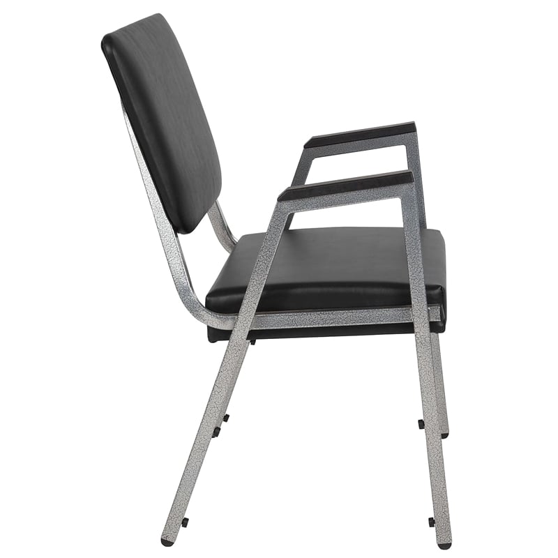 Scranton & Co Faux Leather Bariatric Reception Chair Black Vinyl