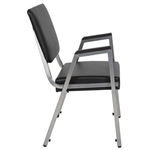 Scranton & Co Faux Leather Bariatric Reception Chair Black Vinyl