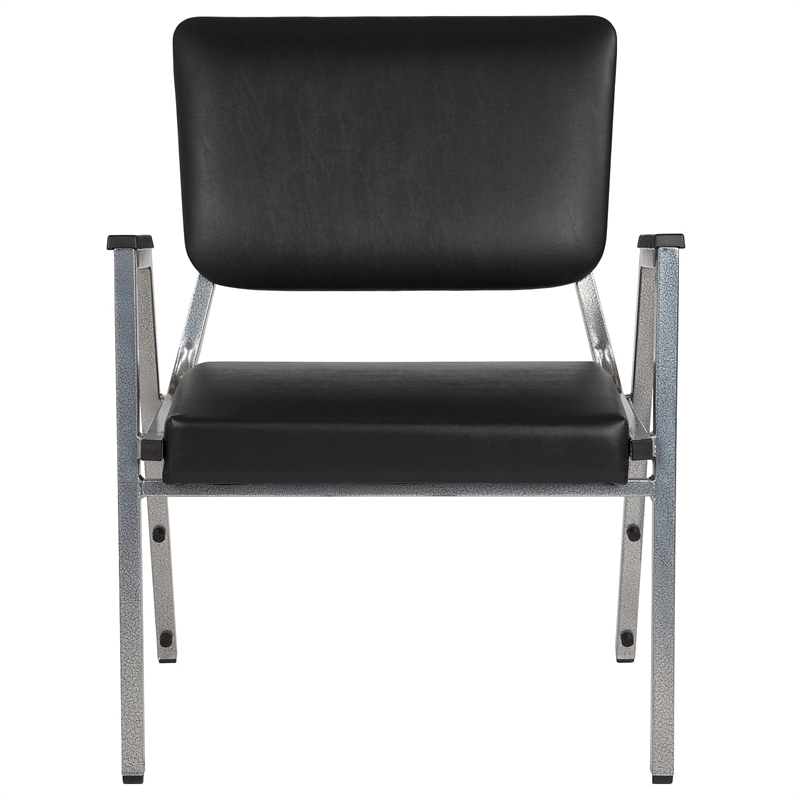 Scranton & Co Faux Leather Bariatric Reception Chair Black Vinyl
