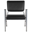 Scranton & Co Faux Leather Bariatric Reception Chair Black Vinyl