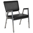 Scranton & Co Faux Leather Bariatric Reception Chair Black Vinyl