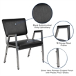 Scranton & Co Faux Leather Bariatric Reception Chair Black Vinyl