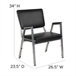 Scranton & Co Faux Leather Bariatric Reception Chair Black Vinyl