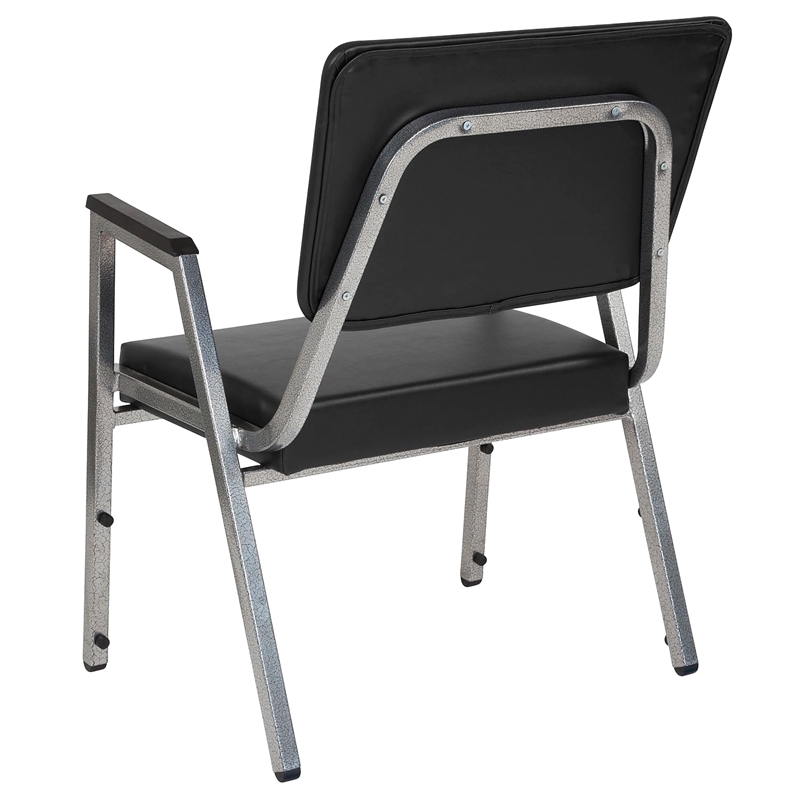 Scranton & Co Faux Leather Bariatric Reception Chair Black Vinyl
