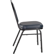 Scranton & Co Dome Back Stack Chair Vinyl Upholstery in Midnight Blue