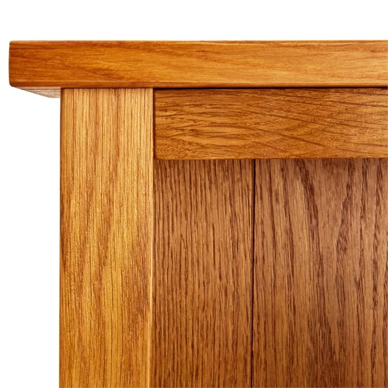 Scranton & Co Solid Oak Wood 6-Shelf Bookcase in Rustic Brown