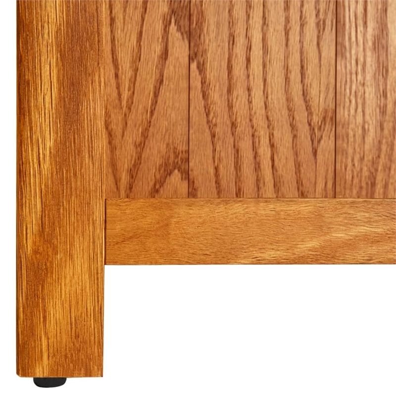 Scranton & Co Solid Oak Wood 6-Shelf Bookcase in Rustic Brown