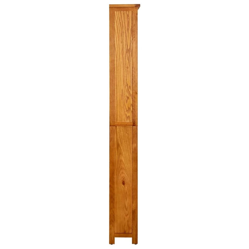 Scranton & Co Solid Oak Wood 6-Shelf Bookcase in Rustic Brown