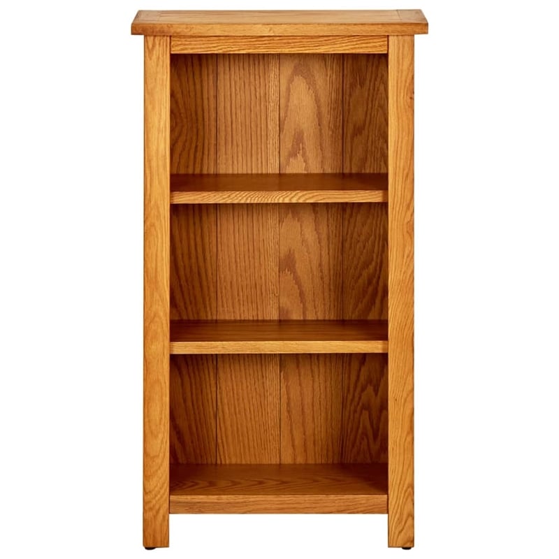 Scranton & Co Solid Oak & MDF Bookcase with 3 Shelves in Brown