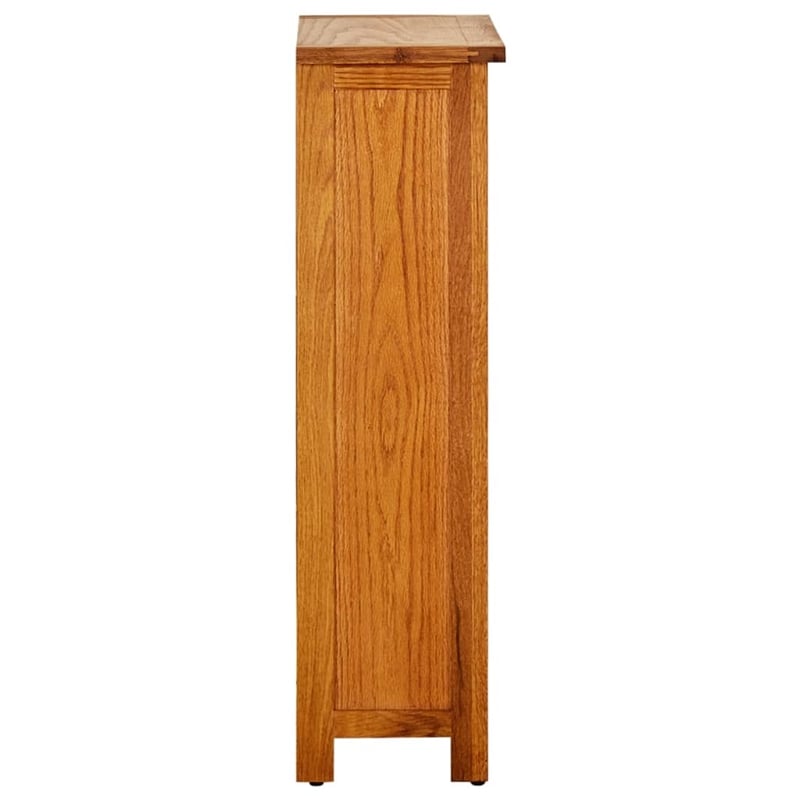Scranton & Co Solid Oak & MDF Bookcase with 3 Shelves in Brown