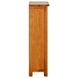 Scranton & Co Solid Oak & MDF Bookcase with 3 Shelves in Brown