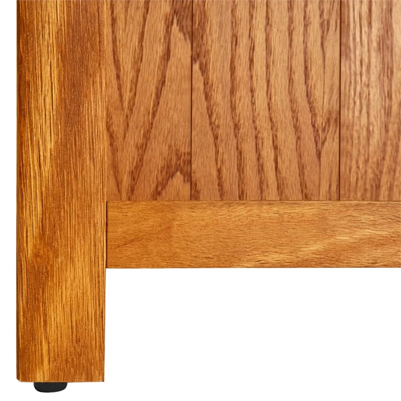 Scranton & Co Solid Oak & MDF Bookcase with 3 Shelves in Brown