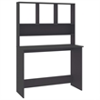 Scranton & Co Compact Rectangular Desk with Floating Shelves in Grey