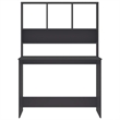 Scranton & Co Compact Rectangular Desk with Floating Shelves in Grey