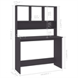 Scranton & Co Compact Rectangular Desk with Floating Shelves in Grey