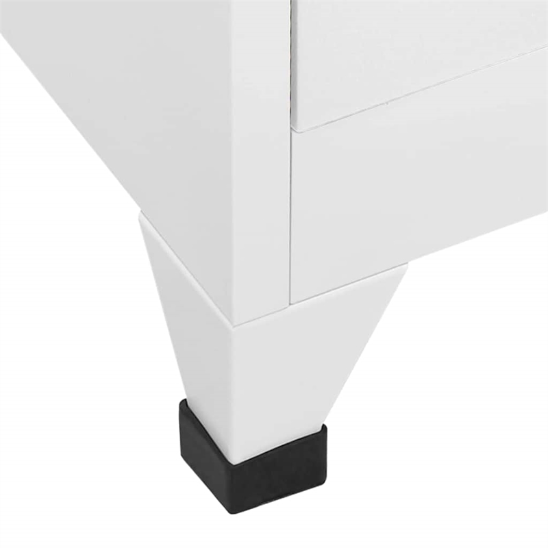 Scranton & Co Steel Rectangular Locker Cabinet with 4 Doors in Grey