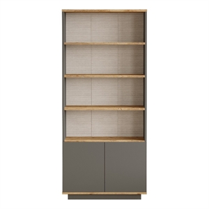 Scranton & Co FR16 Bookshelf in Pine Melamine Board with Anthracite Finish