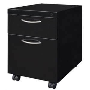 Scranton & Co 2 Drawer Mobile Pedestal Filing Cabinet in Black