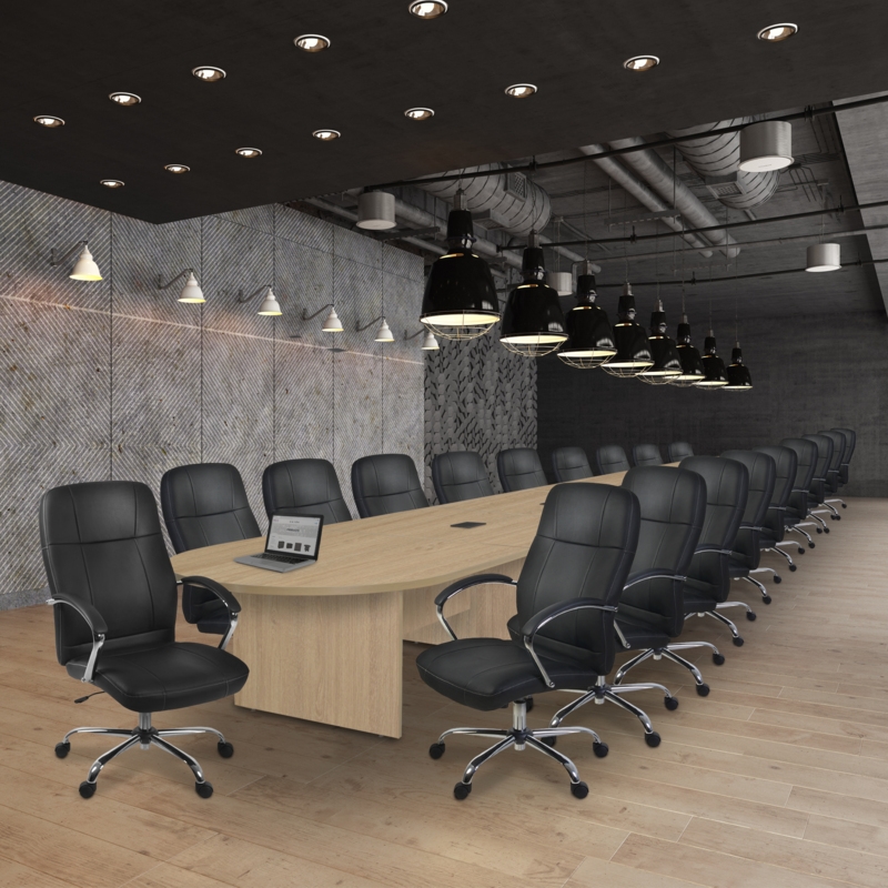 Scranton & Co 24ft Modular Racetrack Conference Table in Noble Oak