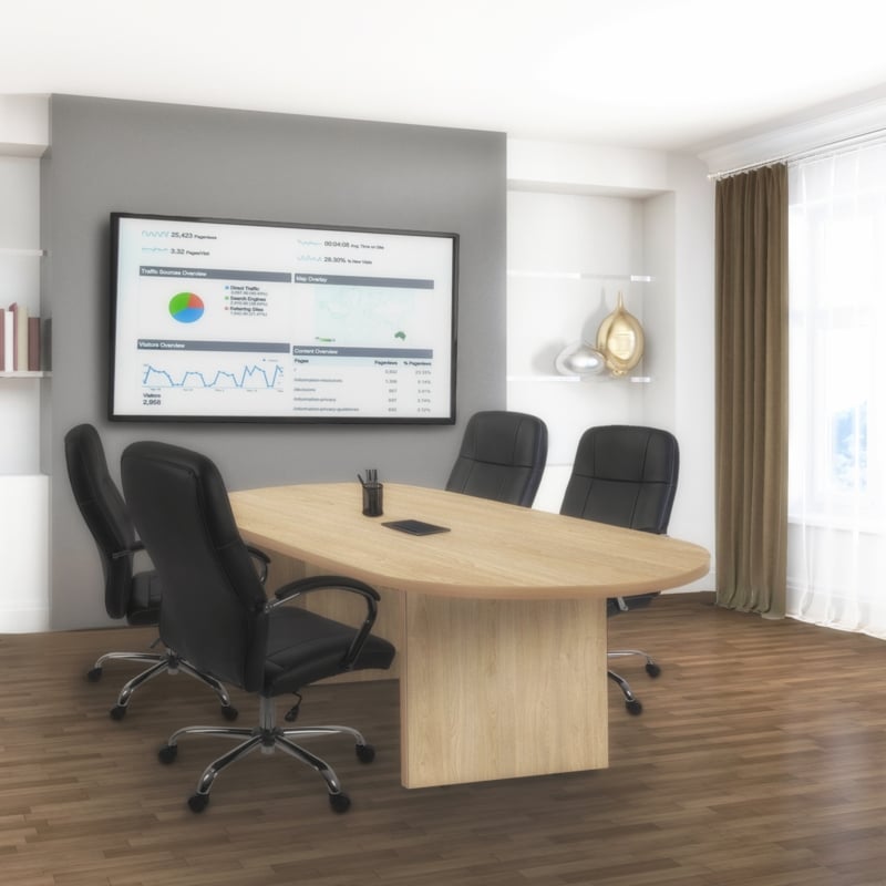 Scranton & Co 6ft Modular Racetrack Conference Table in Noble Oak