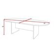 Scranton & Co 8ft Modular Racetrack Conference Table in Neo Walnut