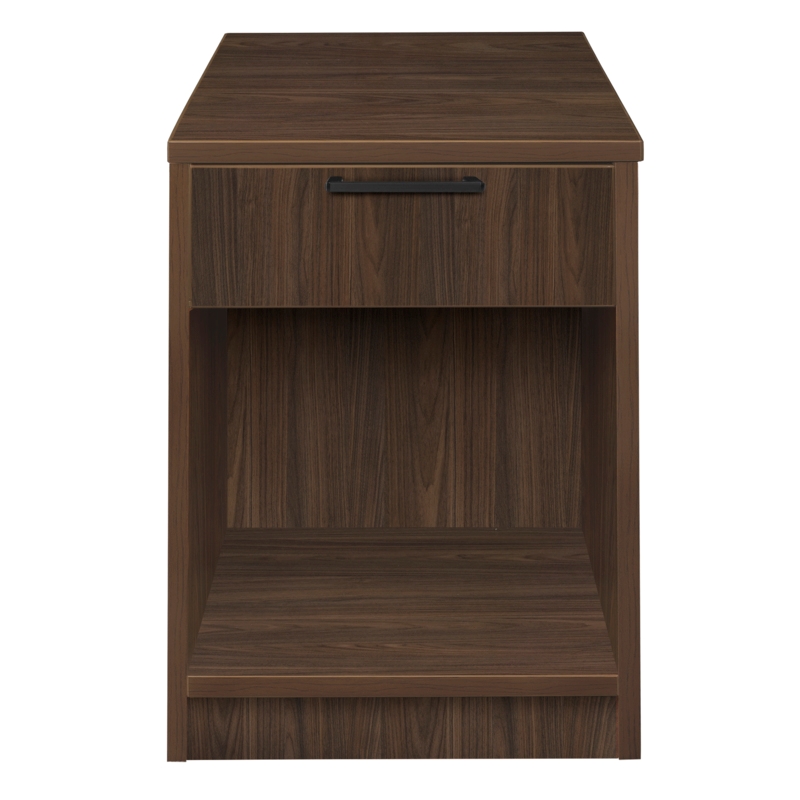 Scranton & Co Wood Printer Stand with Drawer and Shelf in Neo Walnut