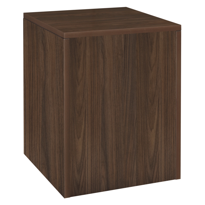 Scranton & Co Wood Printer Stand with Drawer and Shelf in Neo Walnut