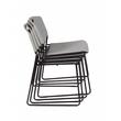 Scranton & Co 400 lb Capacity Stack Plastic Chair 4 Pack in Gray