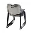 Scranton & Co 400 lb Capacity Stack Plastic Chair 4 Pack in Gray