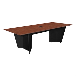 Scranton & Co 96&quot Conference Table with Power Grommet in Cherry/Black