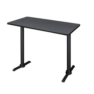 Scranton & Co 48&quot x 24&quot Double-Sided Cafe Training Table in Gray