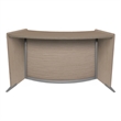 Scranton & Co Curved ADA Compliant Reception Station Add-On in Noble Oak