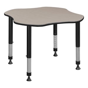 Scranton & Co 30 x 30&quot Clover Adjustable School Desk in Maple