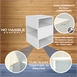 Scranton & Co 3 Pack Half Size Stackable Wood Storage Cubes in Snow White