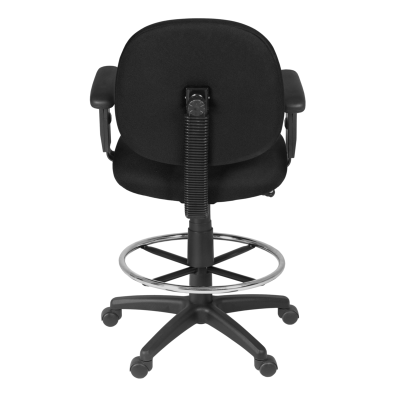 Scranton & Co Swivel Fabric Task Chair with Drafting Kit in Black