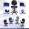 Scranton & Co Swivel Fabric Computer Task Chair with Drafting Kit in Black