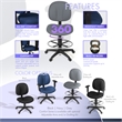 Scranton & Co Swivel Fabric Computer Task Chair with Drafting Kit in Gray