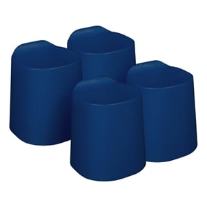 Scranton & Co Set of 4 Lightweight Plastic Stackable Stools in Navy Blue