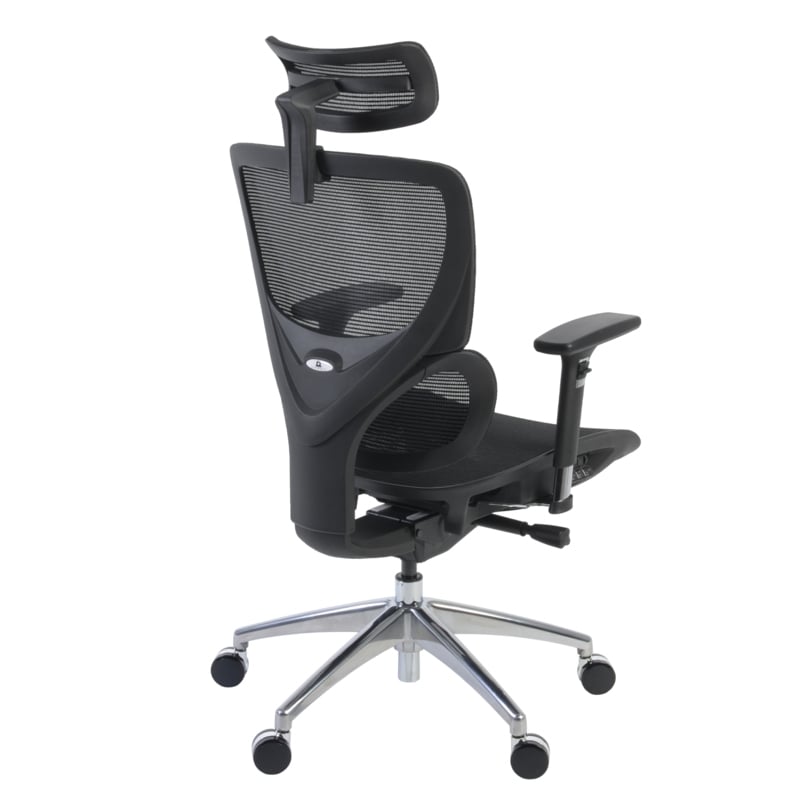Scranton & Co Flex Mesh Ergonomic Office Chair with Headrest in Black