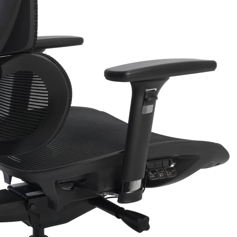 Scranton & Co Flex Mesh Ergonomic Office Chair with Headrest in Black